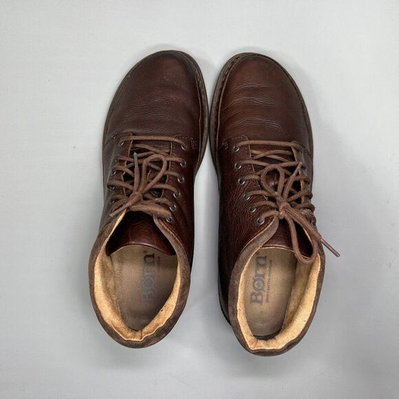 Born Nigel Boots Men's Size 11.5 Dark Brown Leather Lace Up Casual Ankle Chukka - Picture 9 of 14